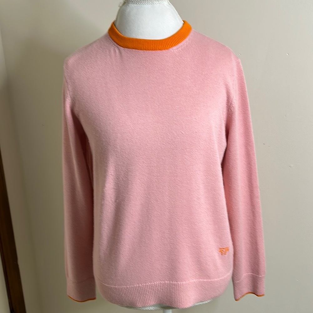 TORY BURCH SPORT PINK & Orange sweater cashmere & polyester